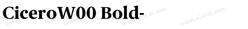 CiceroW00 Bold字体转换